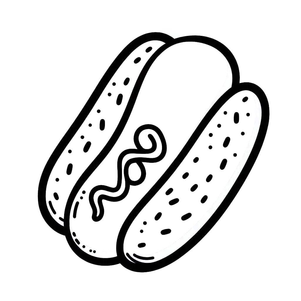 Kolorowanka Obraz Hot Dog do druku