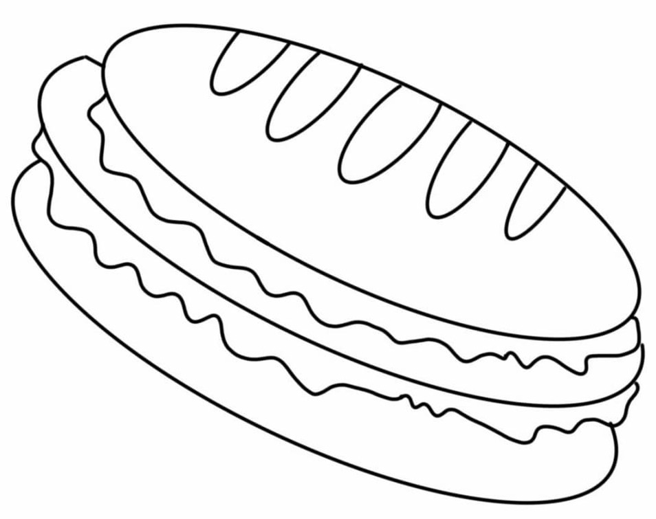 Kolorowanka Obraz Hot Dog