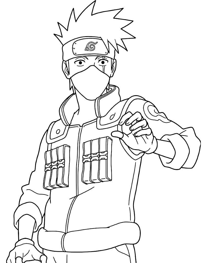 Kolorowanka Obraz Kakashi Hatake