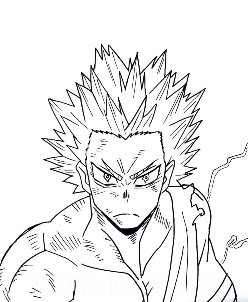 Kolorowanka Obraz Katsuki Bakugo bezpłatny