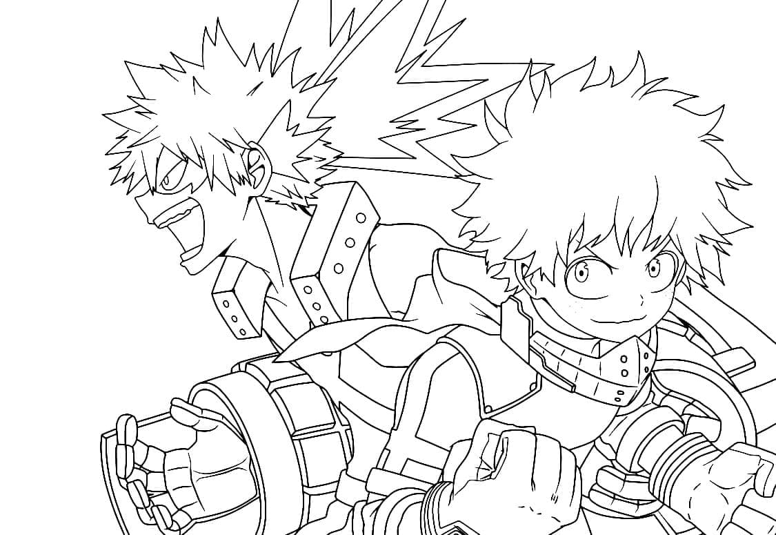 Kolorowanka Obraz Katsuki Bakugo