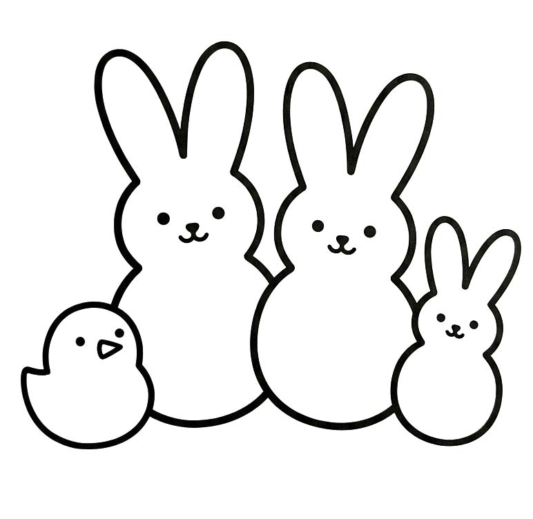 Kolorowanka Obraz Marshmallow Peeps