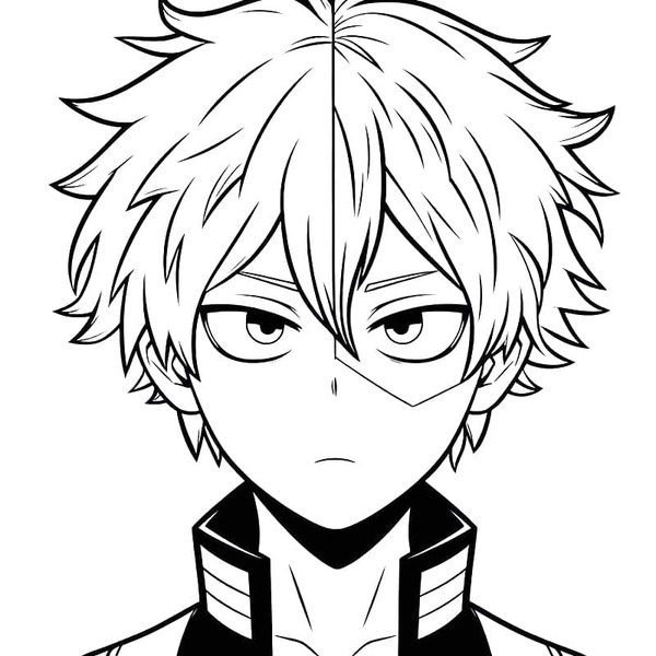 Kolorowanka Obraz Shoto Todoroki