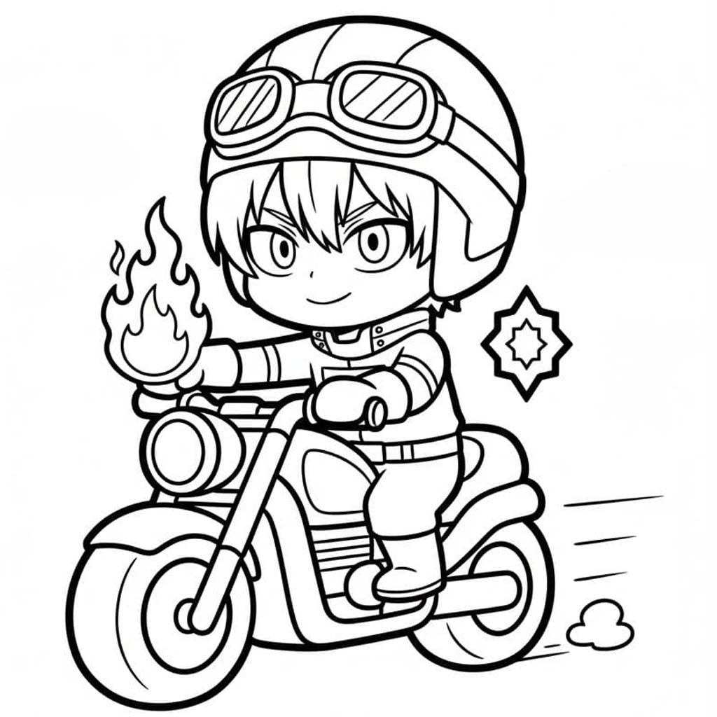 Kolorowanka Shoto Todoroki wydruku