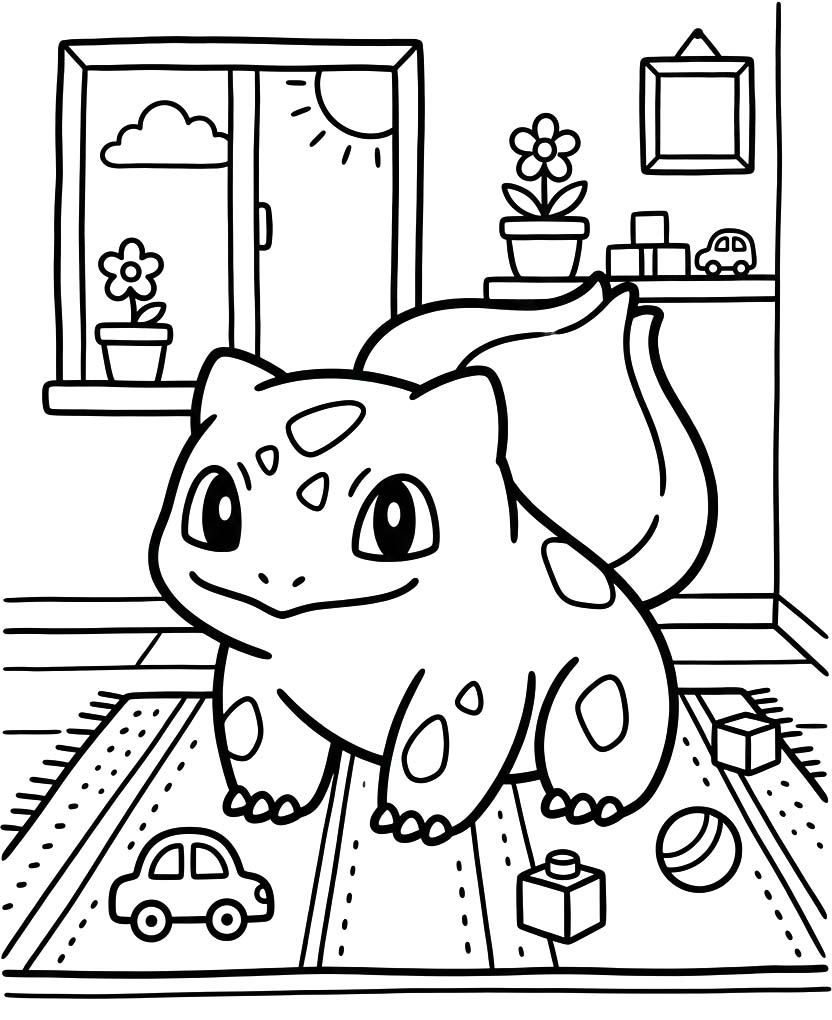Kolorowanka Bulbasaur bezpłatny podstawowy