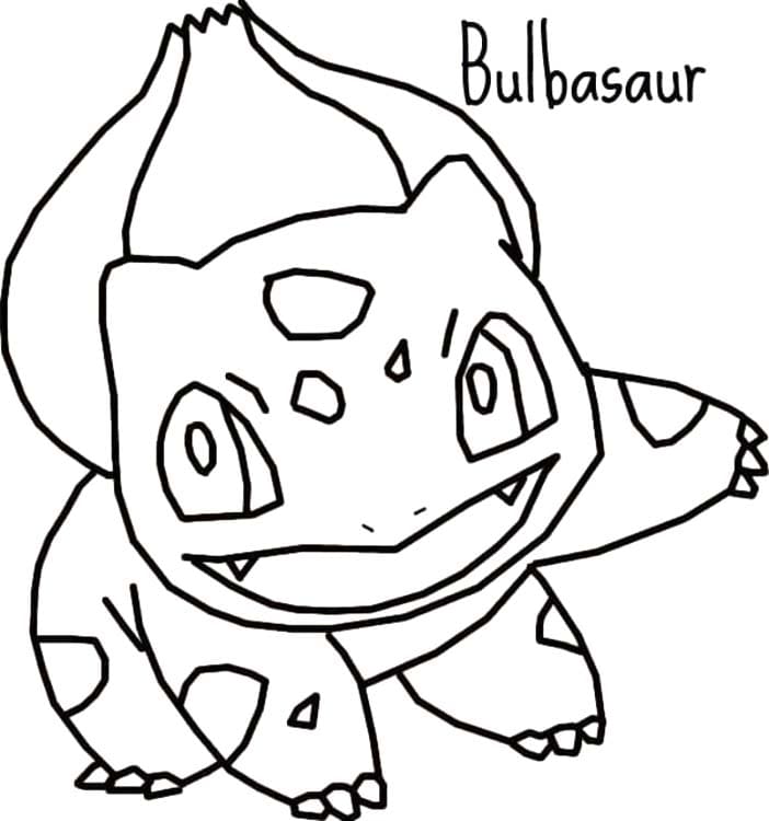 Kolorowanka Bulbasaur bezpłatny wydruku podstawowy