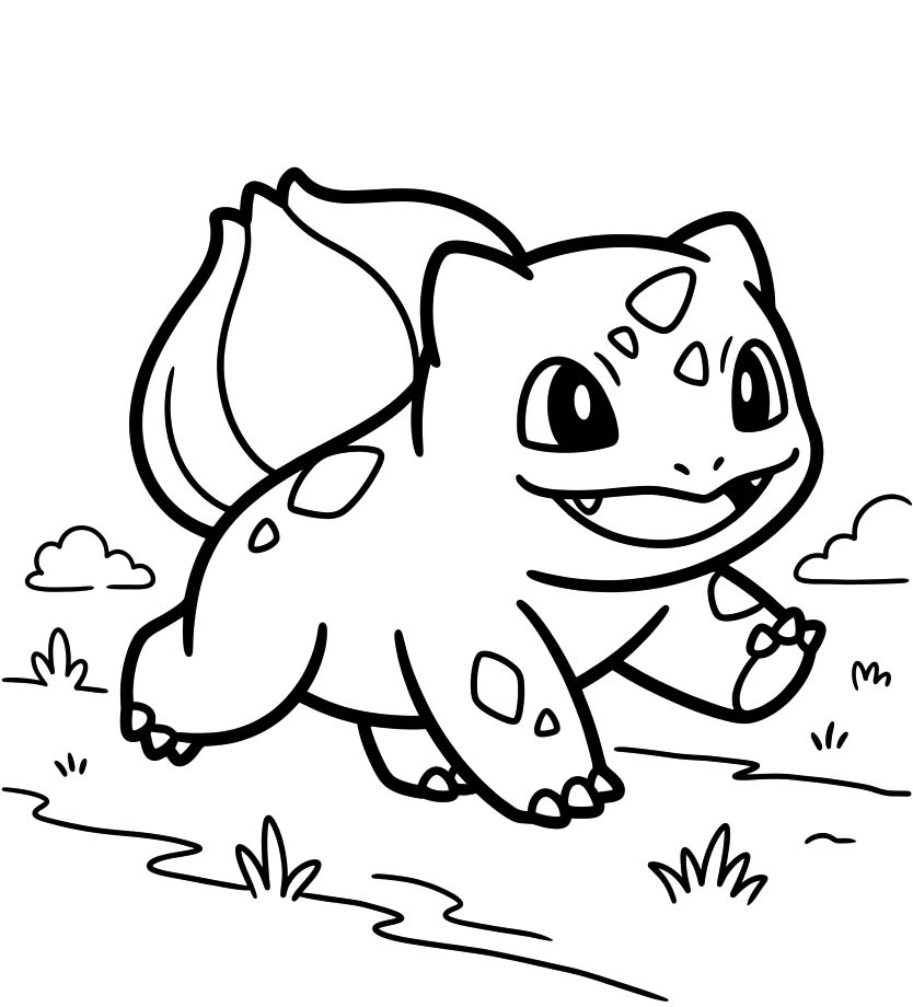 Kolorowanka Bulbasaur bezpłatny wydruku prosty
