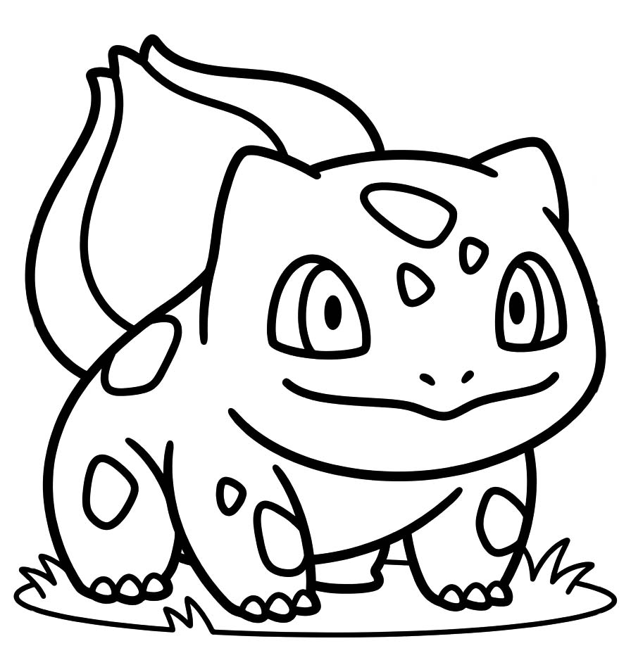 Kolorowanka Bulbasaur wydruku dla dzieci