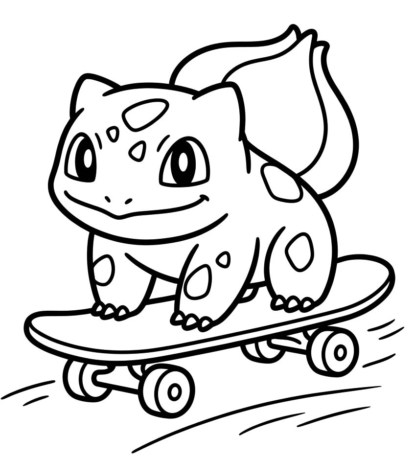 Kolorowanka Bulbasaur wydruku prosty