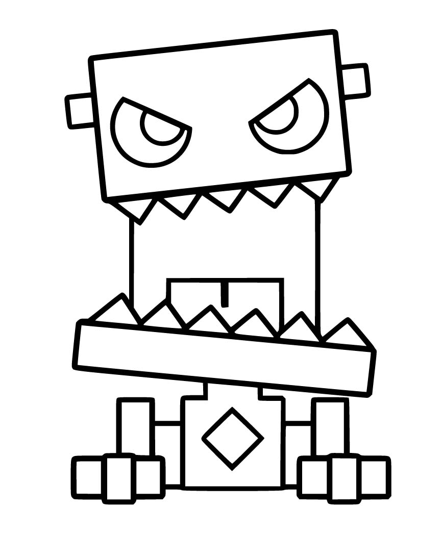 Kolorowanka Geometry Dash bezpłatny łatwy