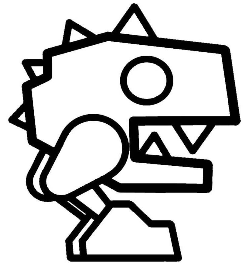 Kolorowanka Geometry Dash bezpłatny podstawowy