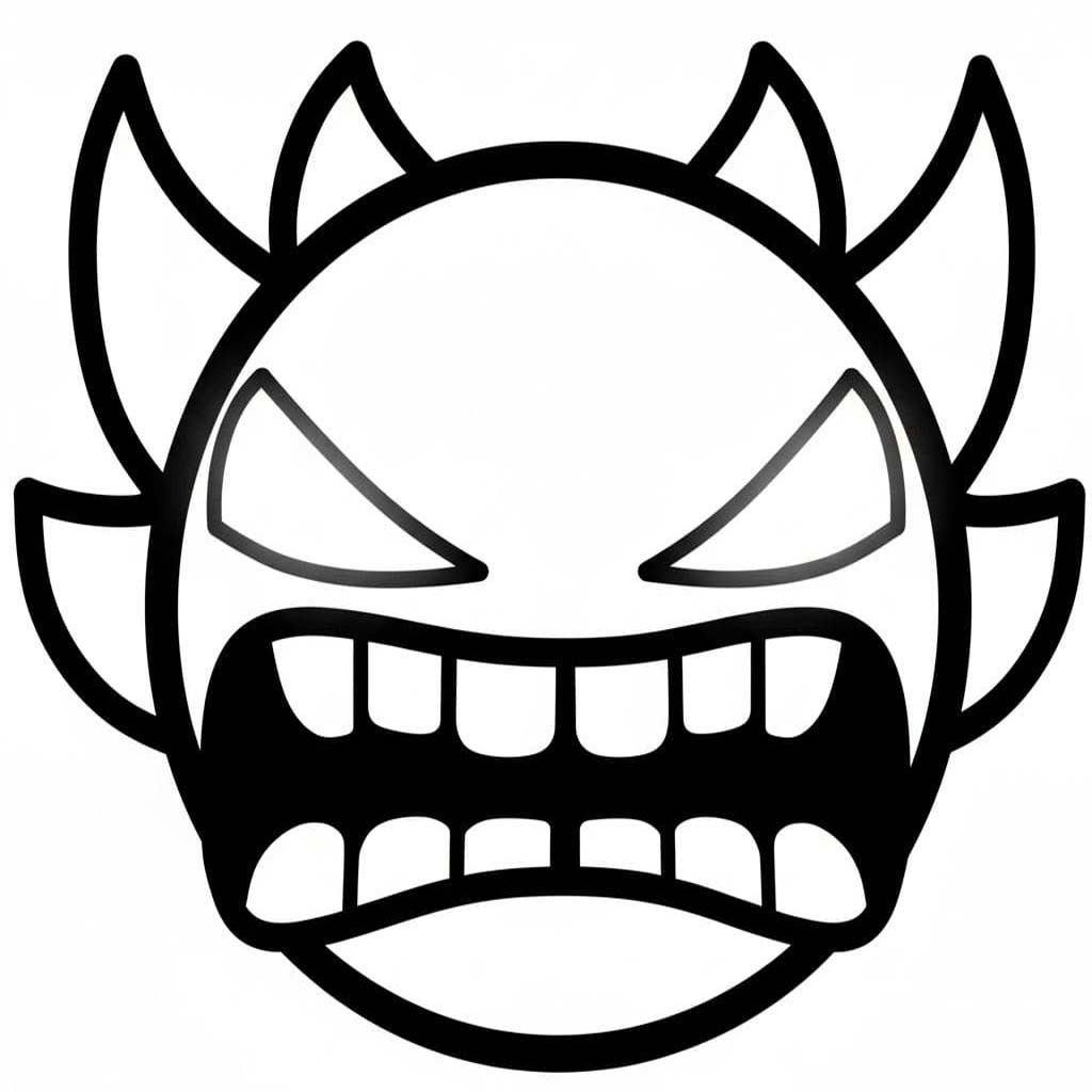 Kolorowanka Geometry Dash bezpłatny prosty