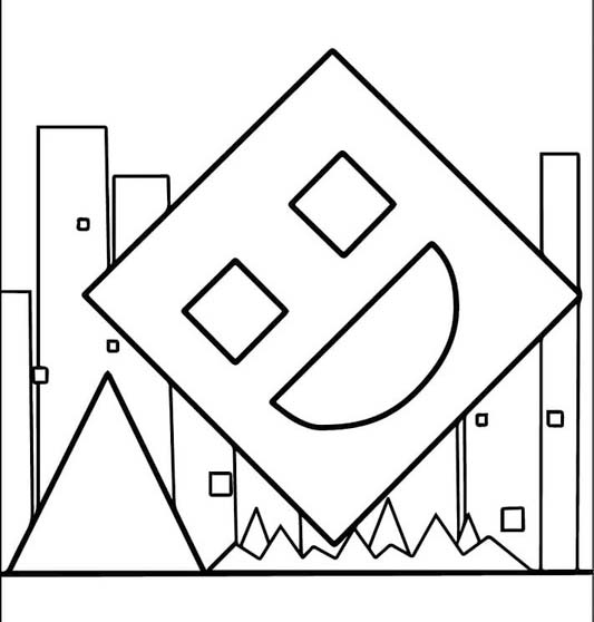Kolorowanka Geometry Dash bezpłatny