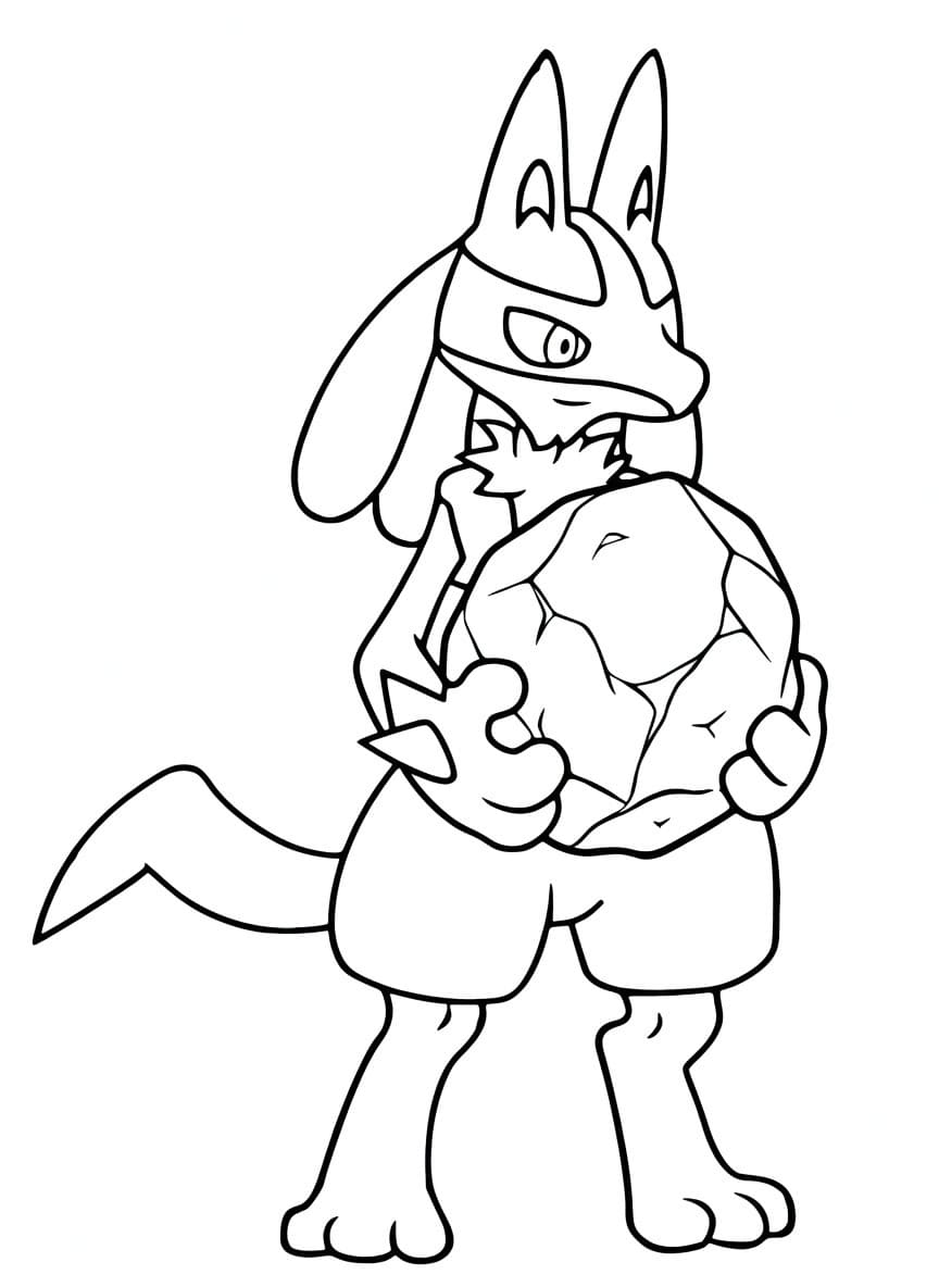 Kolorowanka Lucario bezpłatny łatwy