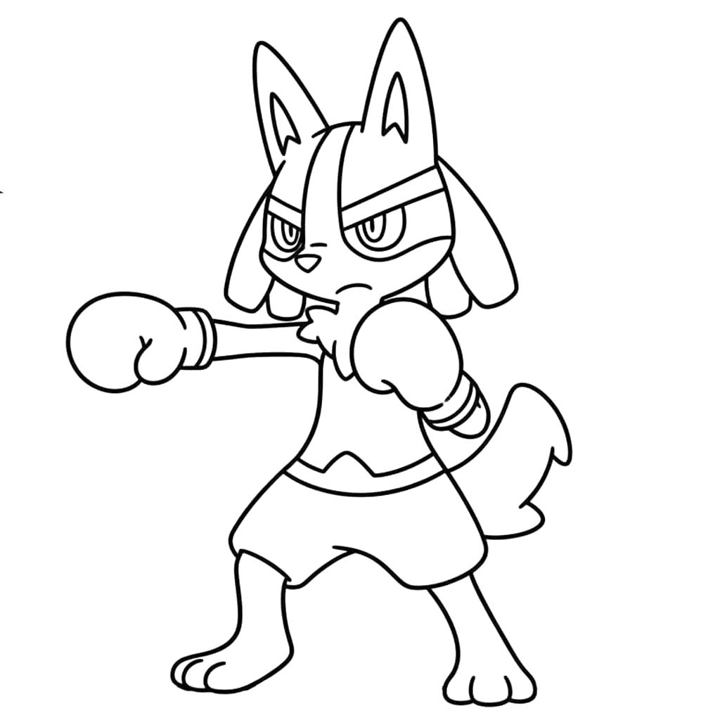 Kolorowanka Lucario wydruku podstawowy