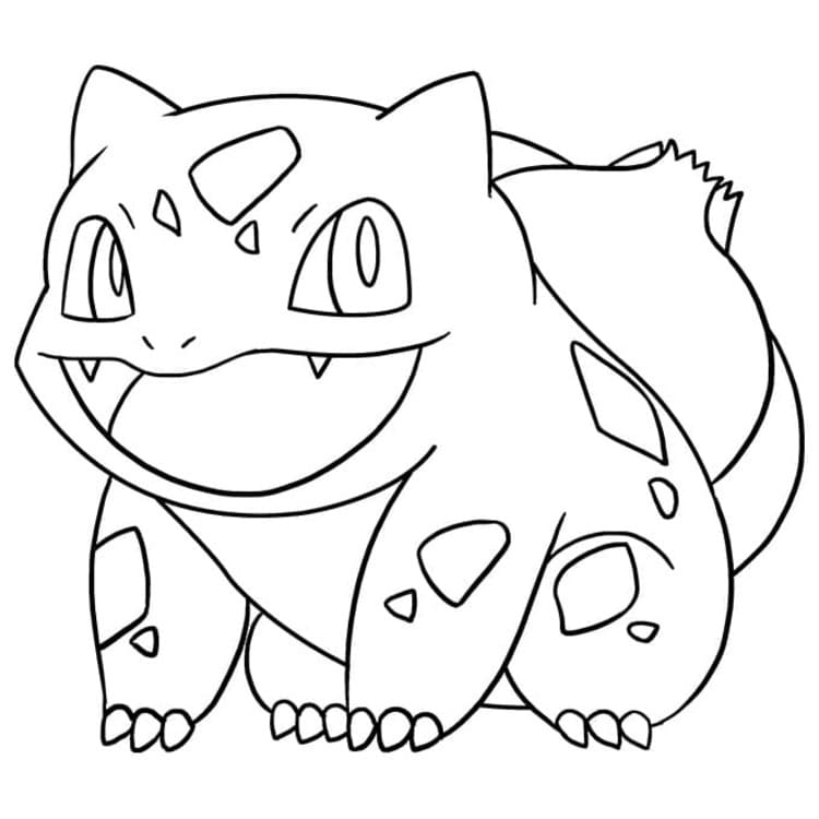 Kolorowanka Narysuj Bulbasaur bezpłatny wydruku podstawowy