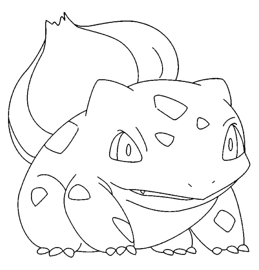 Kolorowanka Narysuj Bulbasaur bezpłatny wydruku prosty