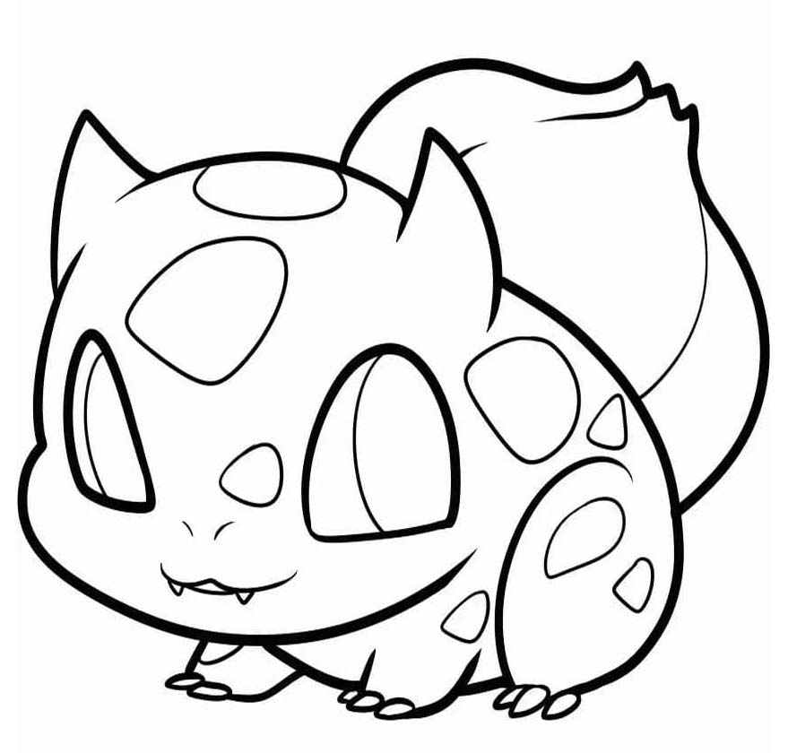 Kolorowanka Narysuj Bulbasaur bezpłatny wydruku