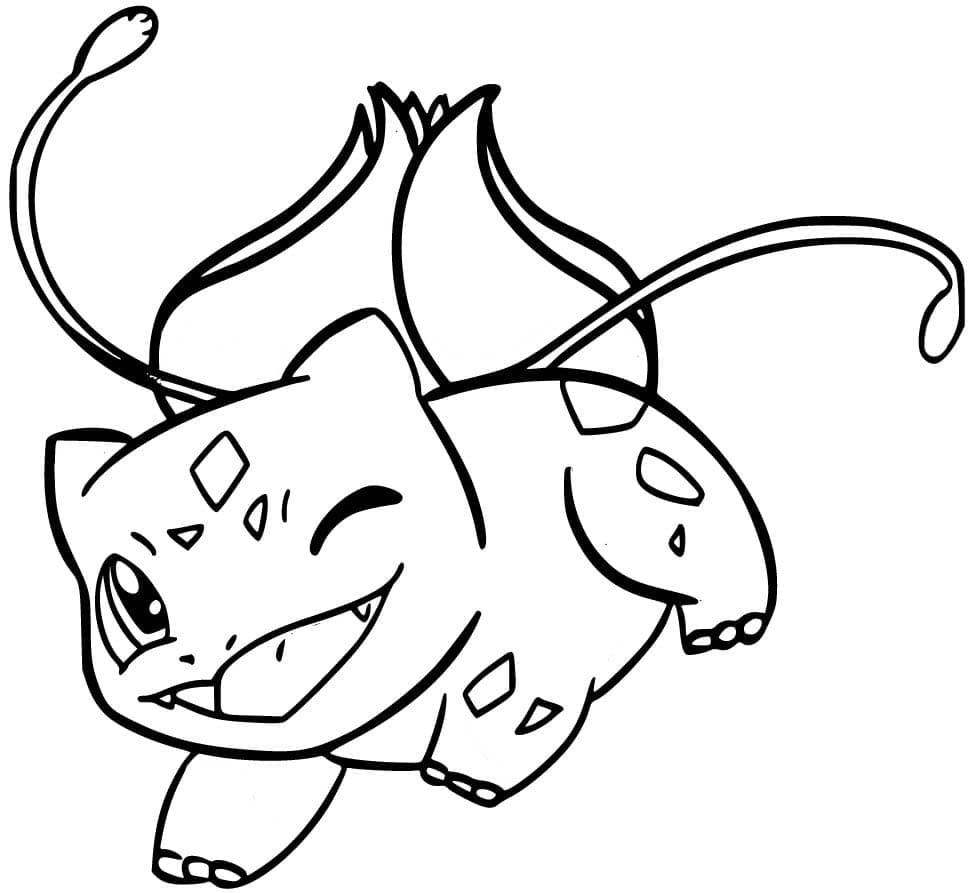 Kolorowanka Narysuj Bulbasaur bezpłatny