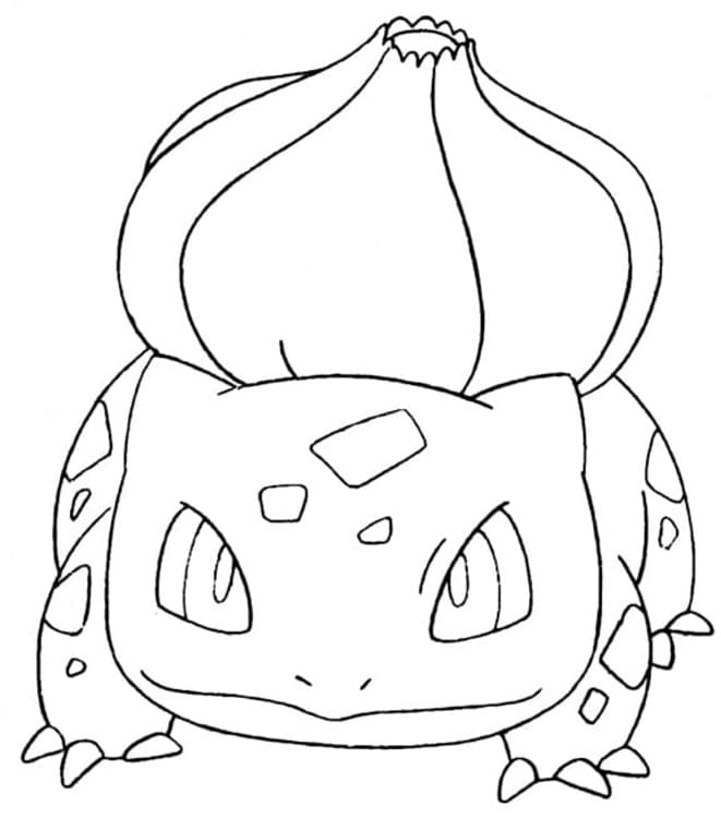 Kolorowanka Narysuj Bulbasaur łatwy