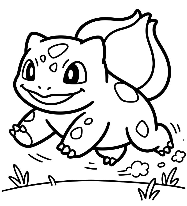 Kolorowanka Narysuj Bulbasaur podstawowy