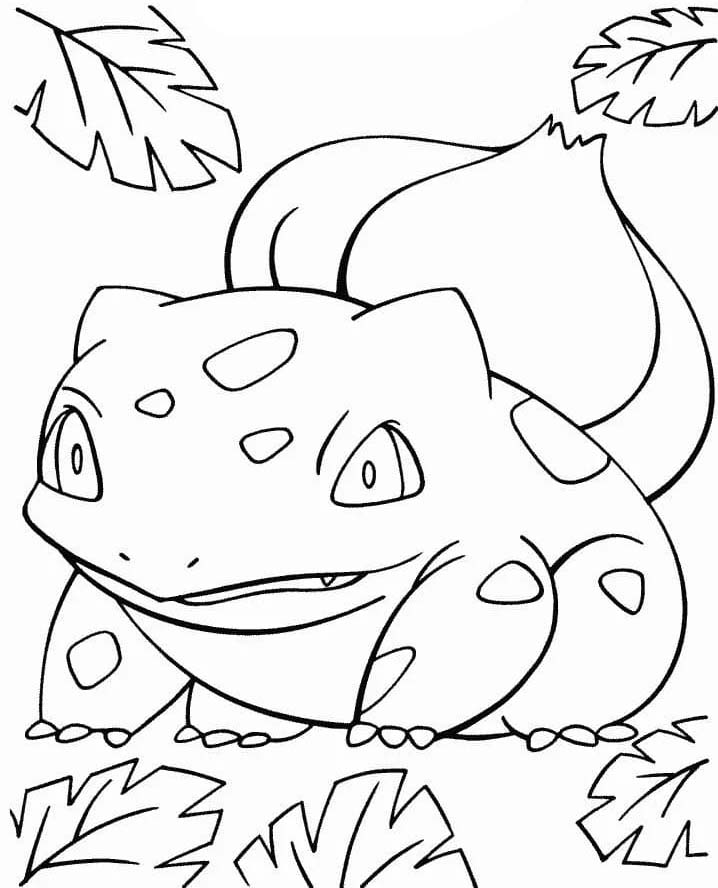 Kolorowanka Narysuj Bulbasaur wydruku dla dzieci