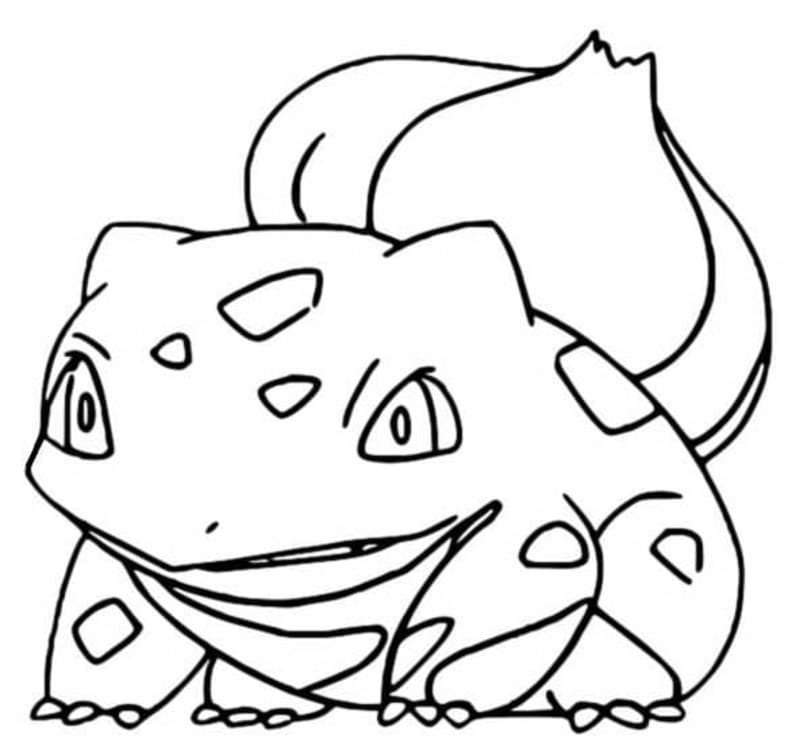 Kolorowanka Narysuj Bulbasaur wydruku podstawowy