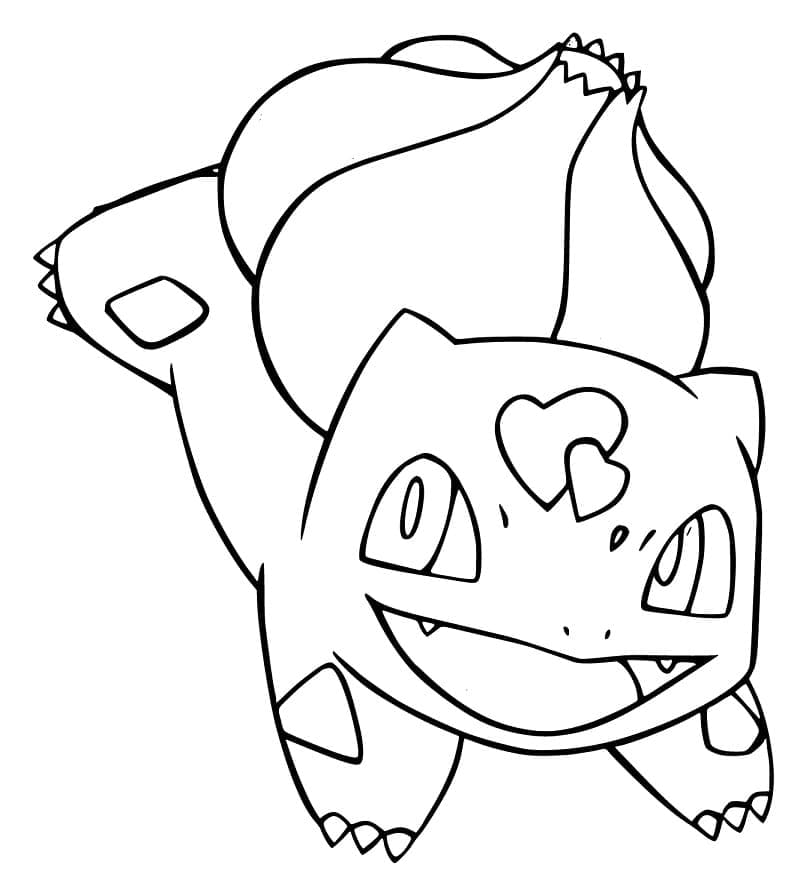 Kolorowanka Narysuj Bulbasaur wydruku