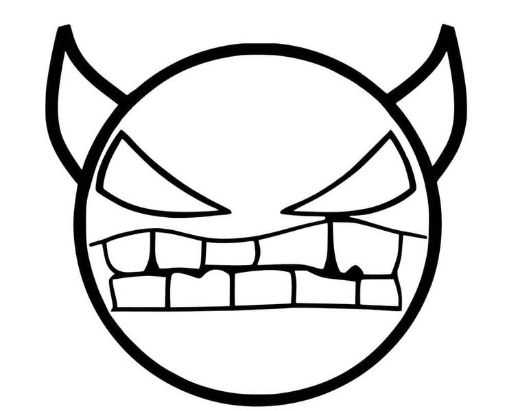 Kolorowanka Narysuj Geometry Dash bezpłatny podstawowy