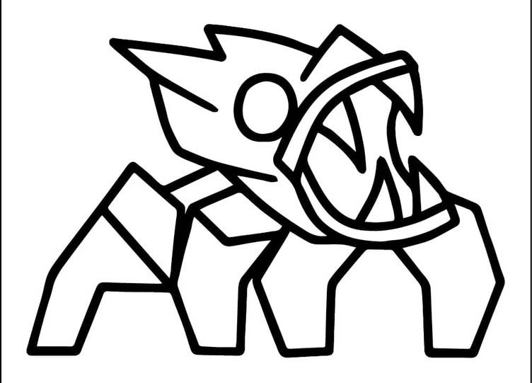 Kolorowanka Narysuj Geometry Dash dla dzieci