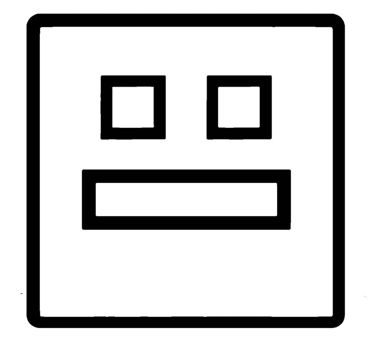 Kolorowanka Narysuj Geometry Dash wydruku podstawowy