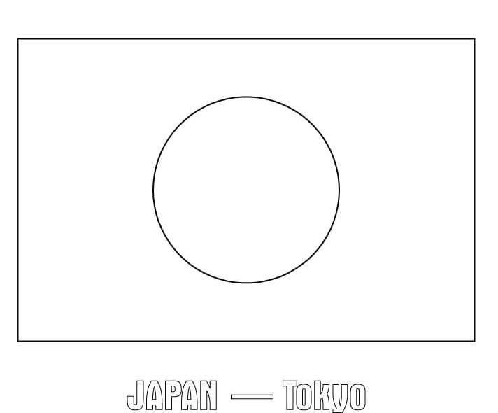 Kolorowanka Narysuj Japonia wydruku prosty
