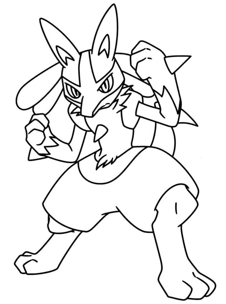 Kolorowanki Lucario