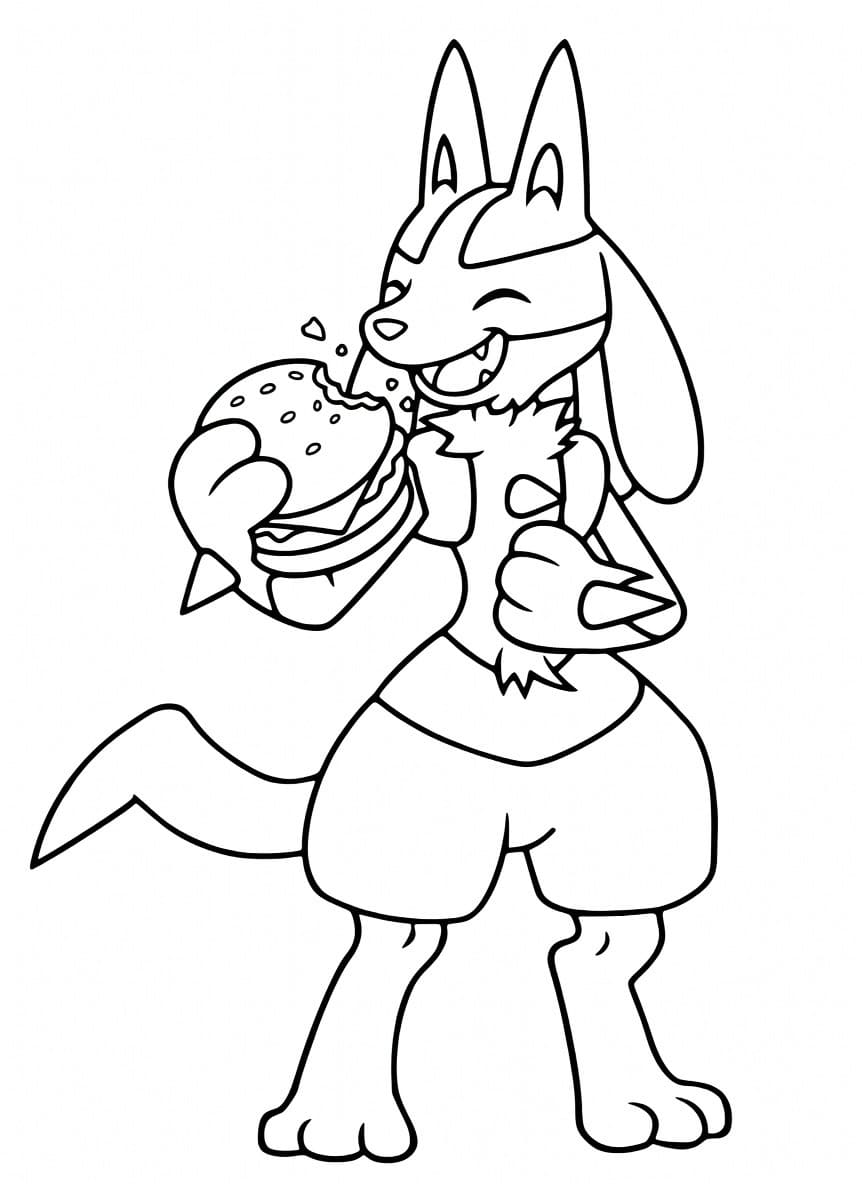 Kolorowanka Narysuj Lucario łatwy