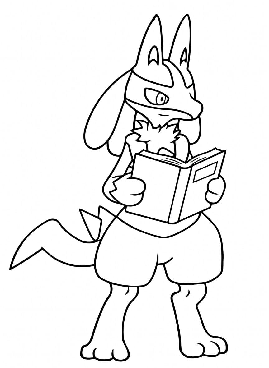Kolorowanka Narysuj Lucario podstawowy
