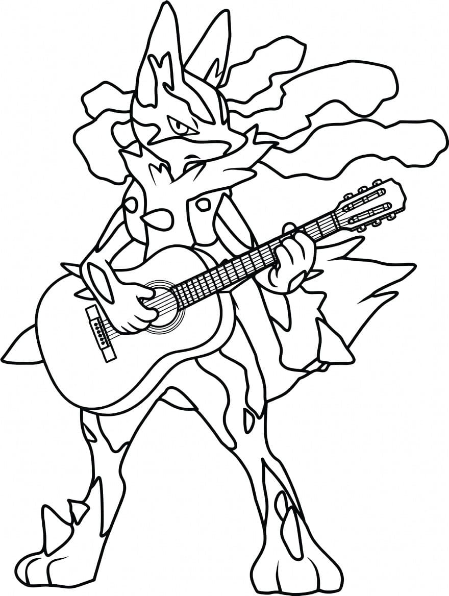 Kolorowanka Narysuj Lucario