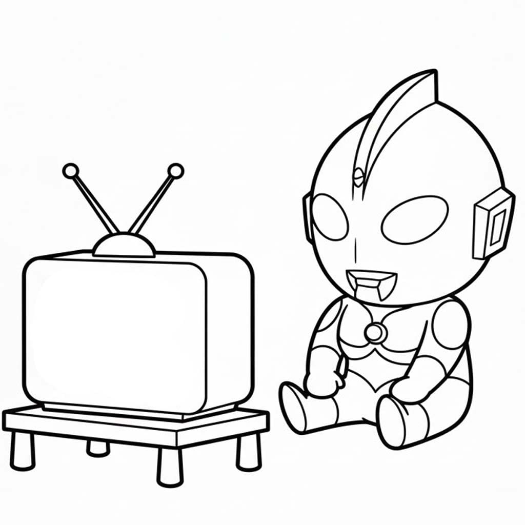 Kolorowanka Narysuj Ultraman bezpłatny dla dzieci