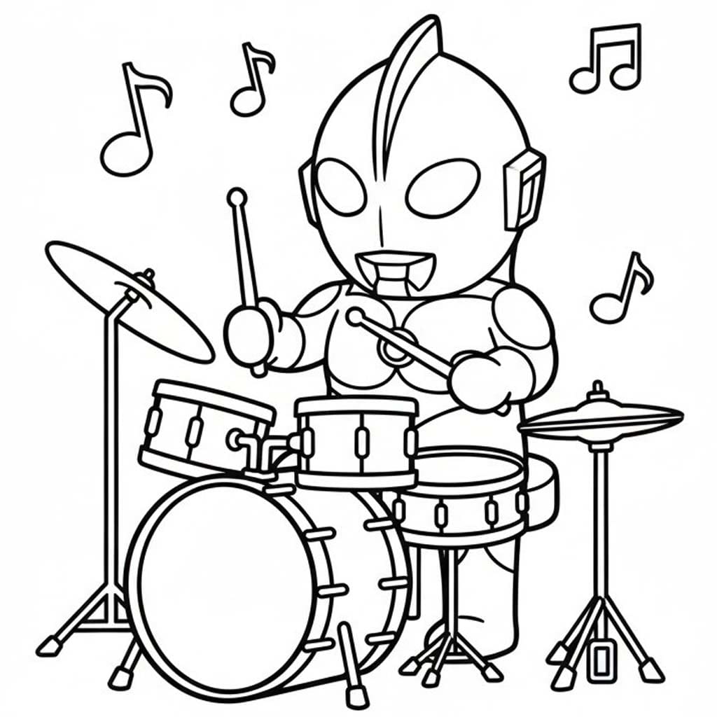 Kolorowanka Narysuj Ultraman prosty