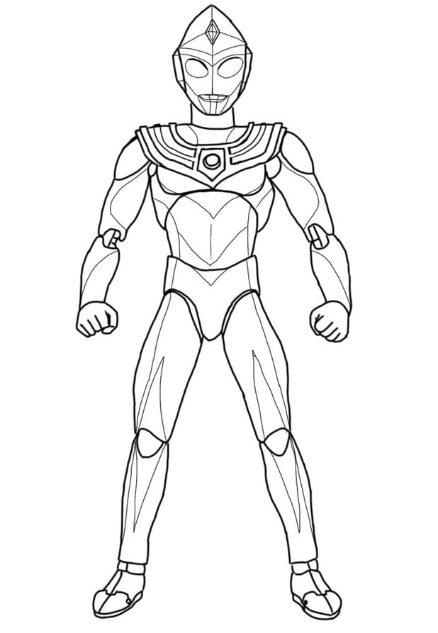 Kolorowanka Narysuj Ultraman wydruku podstawowy