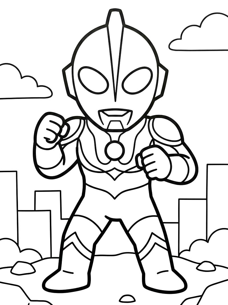 Kolorowanka Narysuj Ultraman