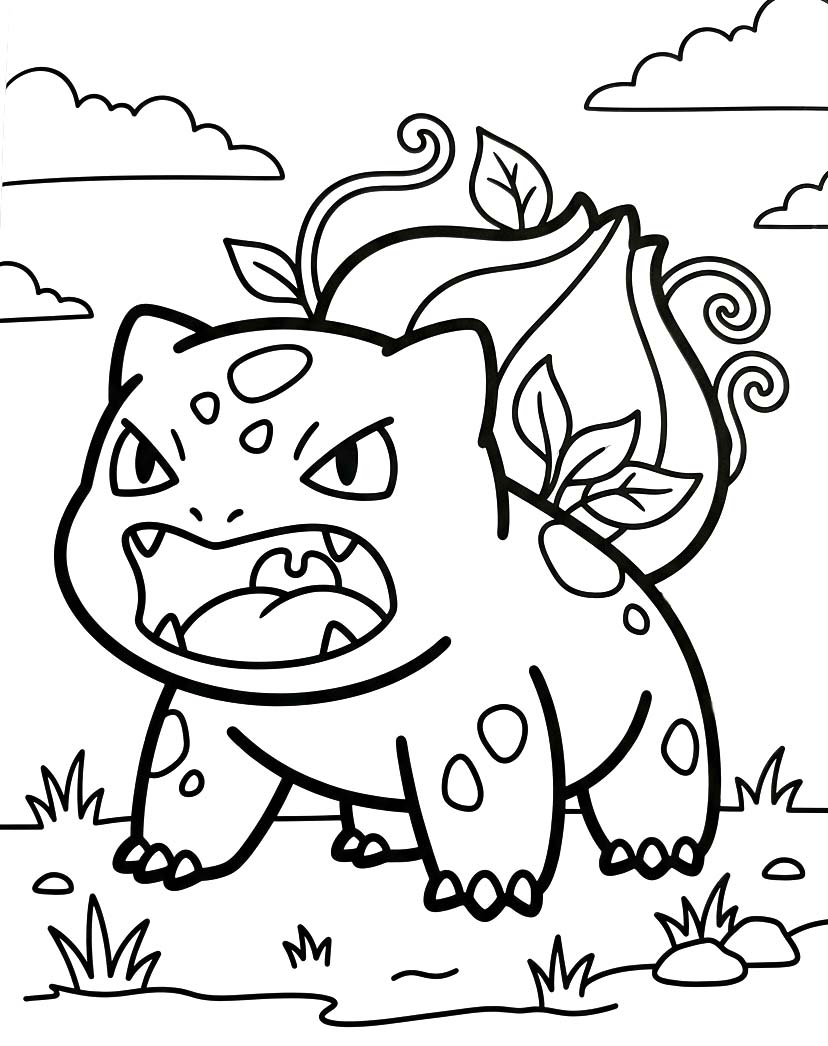 Kolorowanka Obraz Bulbasaur wydruku