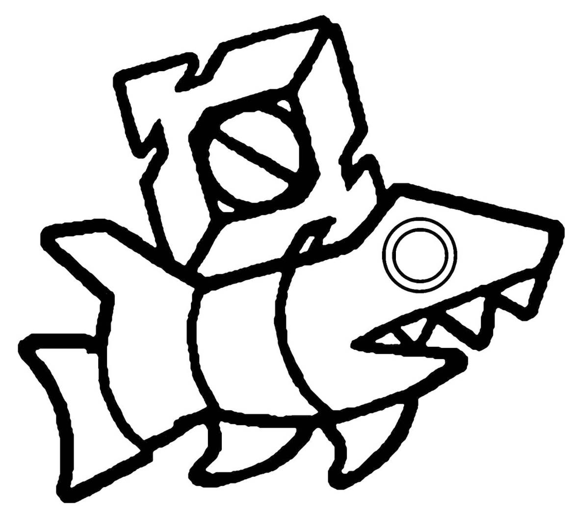 Kolorowanka Obraz Geometry Dash bezpłatny