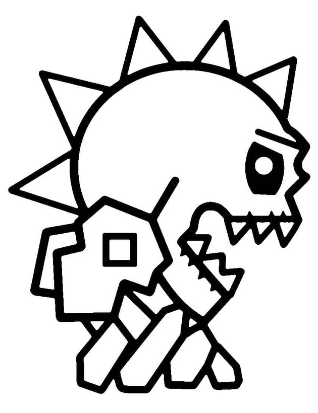 Kolorowanka Obraz Geometry Dash do druku