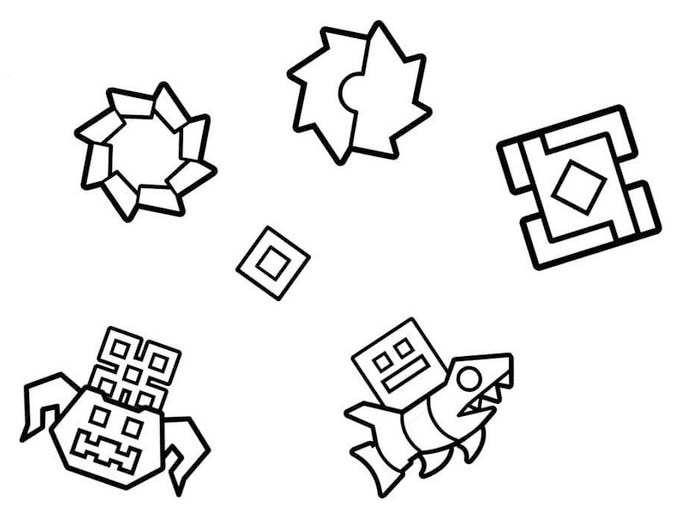 Kolorowanka Obraz Geometry Dash