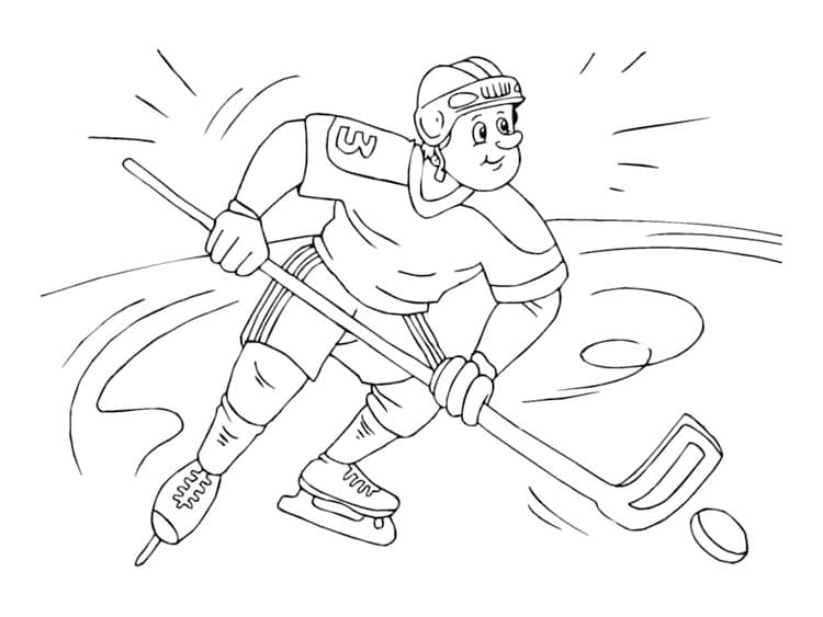 Kolorowanka Obraz Hokej