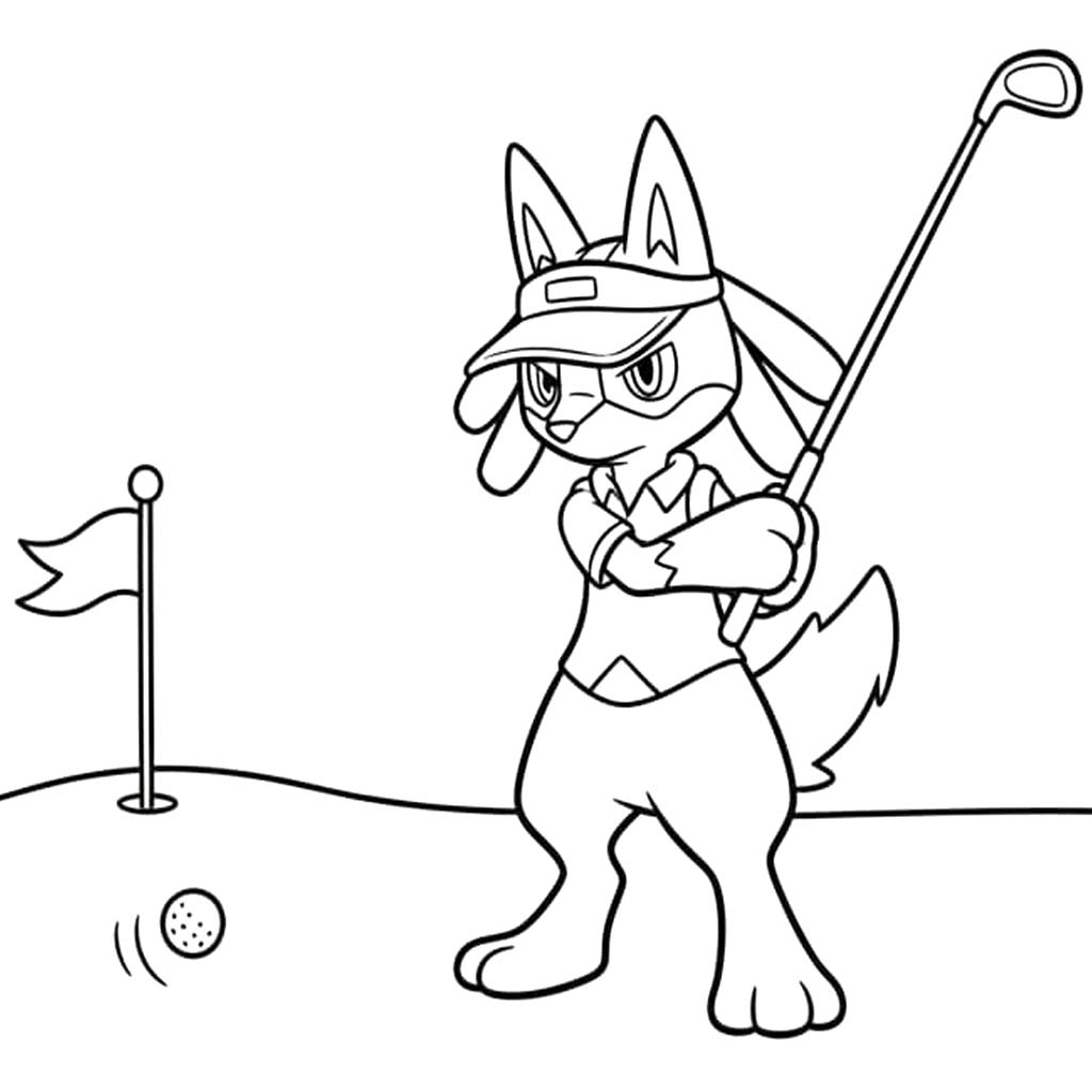 Kolorowanka Obraz Lucario do druku