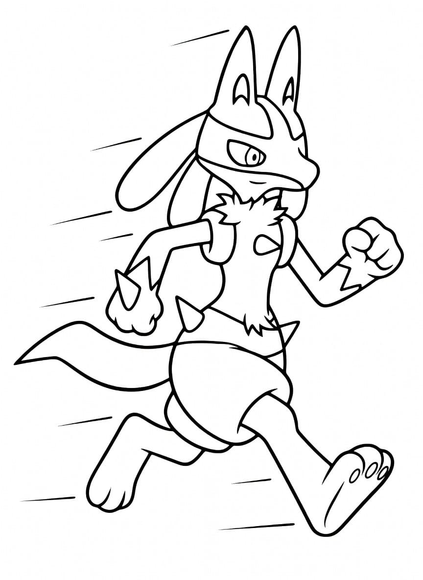 Kolorowanka Obraz Lucario wydruku