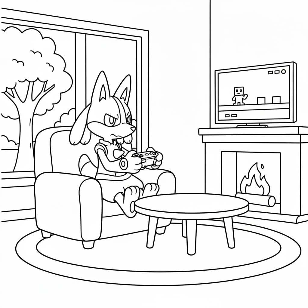 Kolorowanka Obraz Lucario