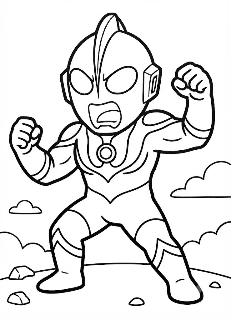 Kolorowanka Obraz Ultraman do druku