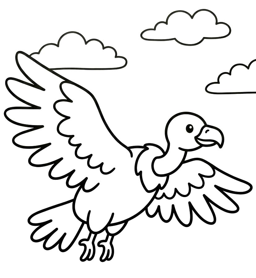 Kolorowanka Sęp wydruku łatwy